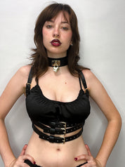 LIV BUCKLE BELT HARNESS - LIQUORICE BLACK - Lolli Wraps