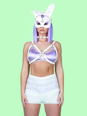 MIKA BUNNY FACE MASK - MARSHMALLOW WHITE - Lolli Wraps