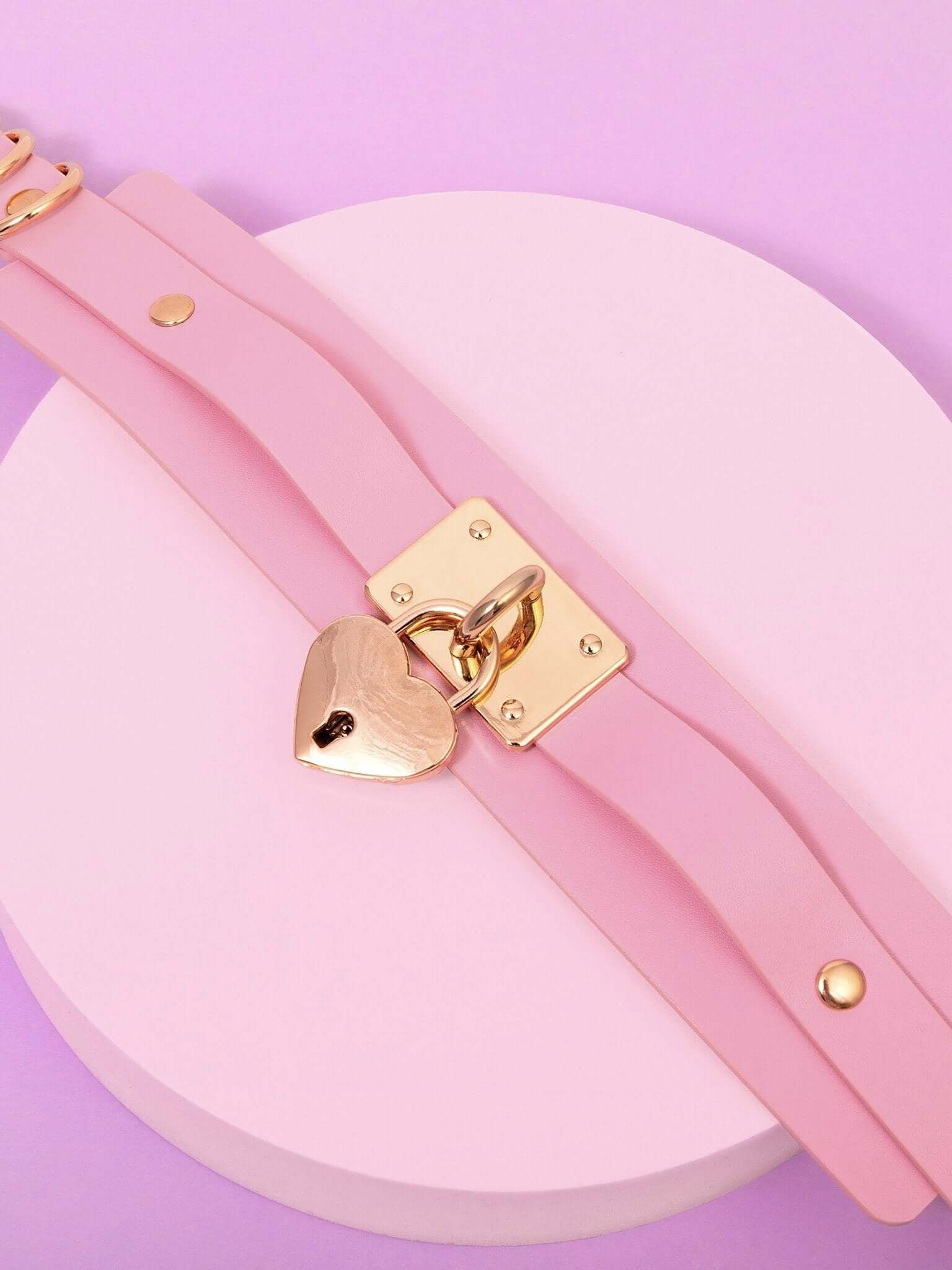 Iconic Vegan Leather Jasmine Heart Locket Mint Green Choker _ Laid Flat _ Lolli Wraps Victoria Australia