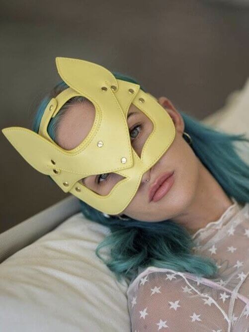 LUXE FOX FACE MASK - LIMONCELLO YELLOW - Lolli Wraps