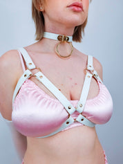      Lolliwrapsx_bella_chest_harness_marshmallow_white_faux_vegan_corn_leather_1