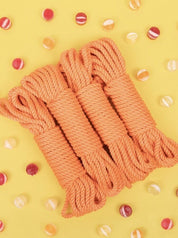 Shibari Rope_tangerine_silk bamboo_Vegan_Festival_4pk_Lolli Wraps_Australia