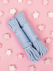 ICY BLUE SILK BAMBOO SHIBARI ROPE - Lolli Wraps