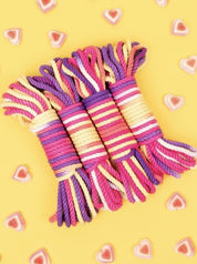 Shibari Rope_bubblegum_silk bamboo_Vegan_Festival_4pk_Lolli Wraps_Australia