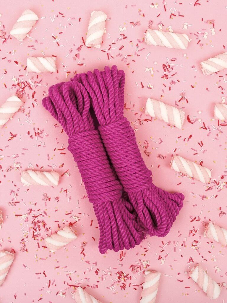 Shibari Rope_hot pink_silk bamboo_Vegan_Festival_2pk_Lolli Wraps_Australia