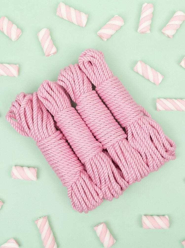 Shibari Rope_candy pink_silk bamboo_Vegan_Festival_4pk_Lolli Wraps_Australia