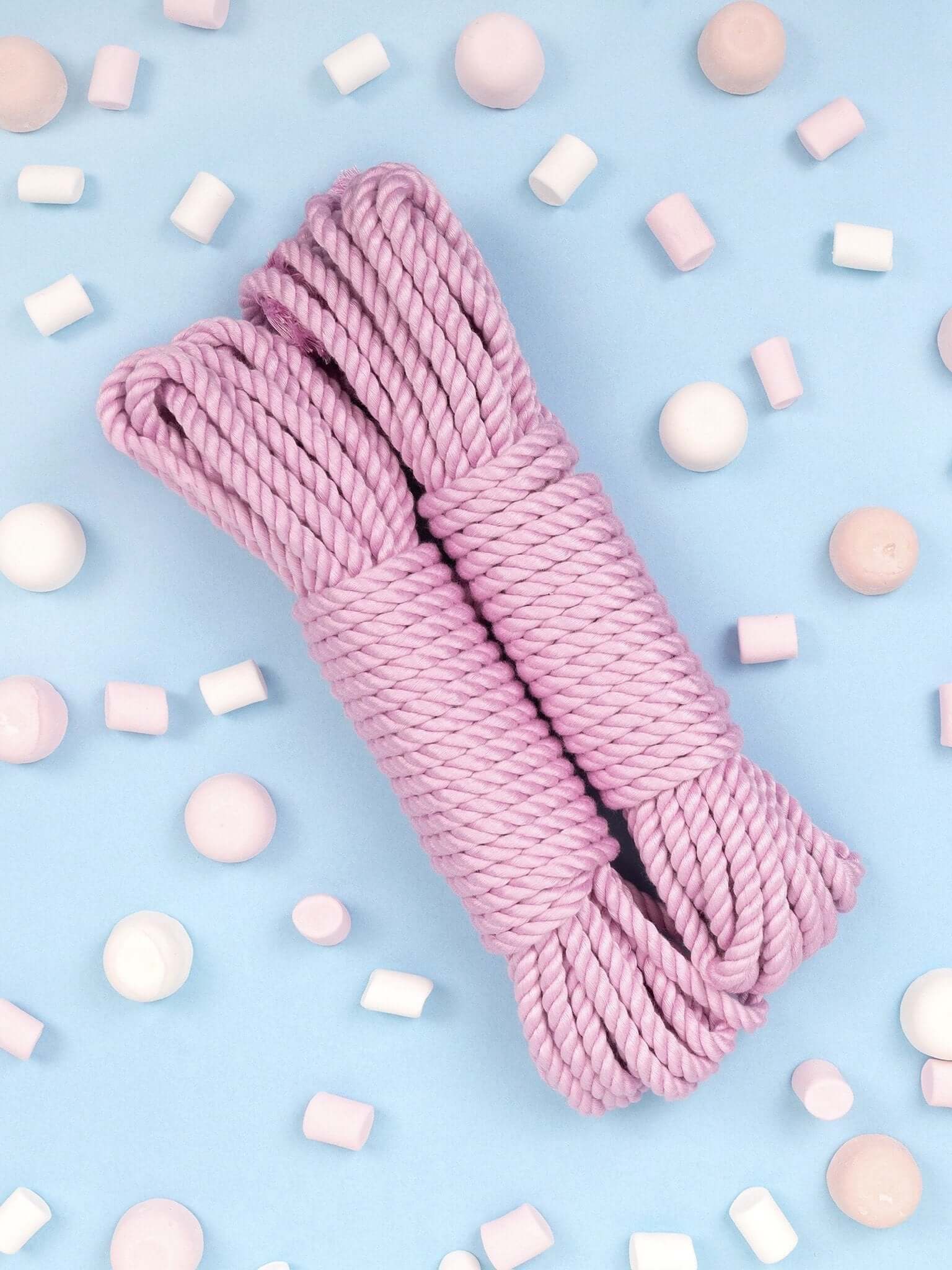 Lilac Vegan Silk Bamboo Shibari Rope For Bondage Kinbaku Style Art _ 2 Pack _ Lolli Wraps Victoria Australia