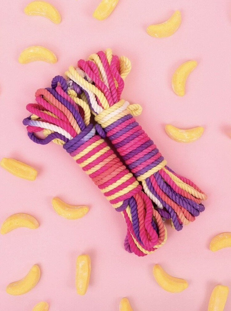 Shibari Rope_bubblegum_silk bamboo_Vegan_Festival_2pk_Lolli Wraps_Australia